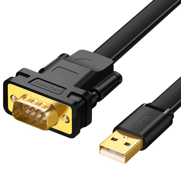 [Ugreen] USB-A 2.0 to RS232 시리얼 변환케이블, 플랫형,  U-20218 [2m]