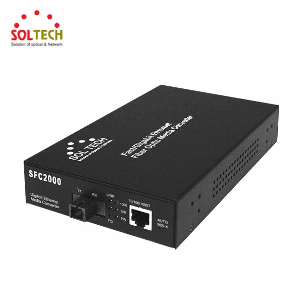 [SOLTECH] 솔텍 SFC2000-TS/I 광컨버터 [1000Mbps/SC/멀티]  [전원내장]