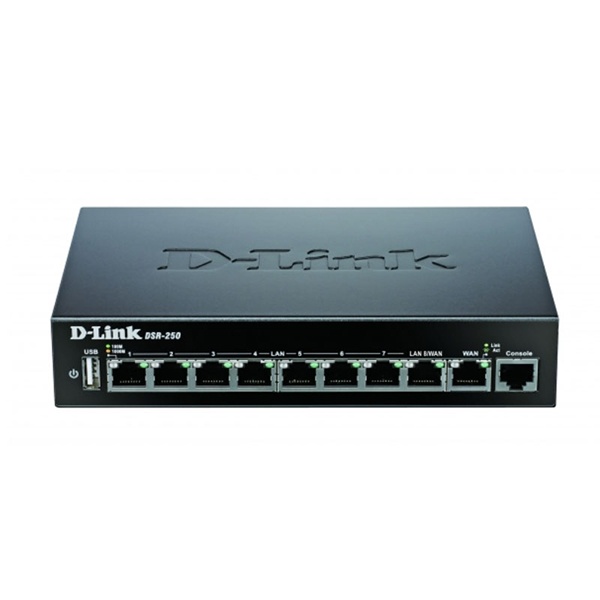 [D-LINK] 디링크 DSR-250 [기업용공유기/1G 1포트 WAN + 1G 8포트 LAN]