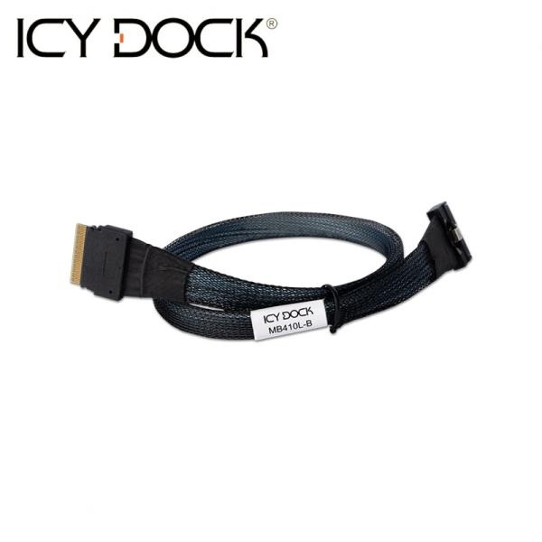 [ICYDOCK] ICY DOCK MB410L-B [MCIO 8i SFF-TA-1016 to SlimSAS 8i SFF-8654 cable ? 0.5M]