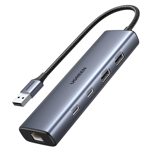 [Ugreen] U-45321 기가비트 랜카드 10Gbps 2C 2A (USB허브/5포트/멀티허브 )  ▶ [무전원/USB3.2] ◀