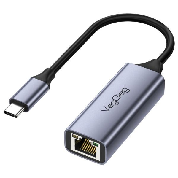[VEGGIEG] W-K308 Type-C LED 기가비트 랜카드 (유선랜카드/Type-C/1000Mbps)