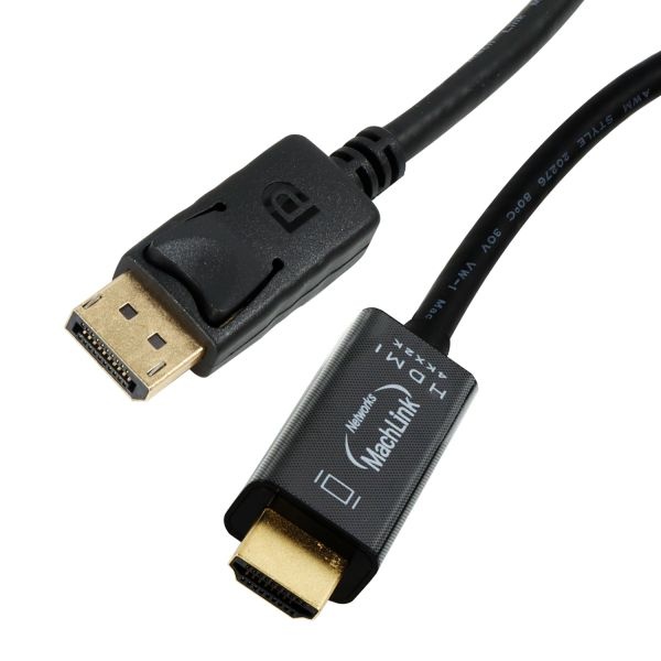 [MachLink] DisplayPort 1.2 to HDMI 2.0 변환케이블, 락킹 커넥터, ML-DP2H5M [5m]