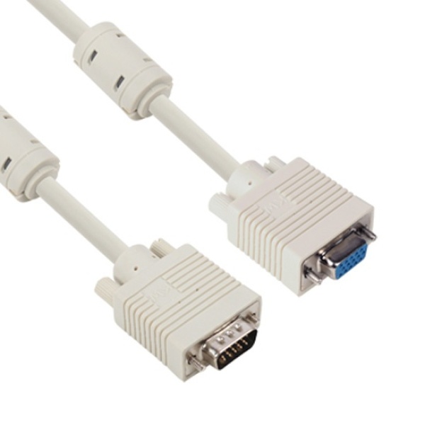 [강원전자] RGB(VGA) to RGB(VGA) M/F 연장케이블,  NMC-R18F [베이지/1.8m]