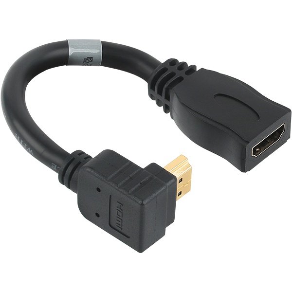 [강원전자] HDMI to HDMI M/F 연장케이블, 한쪽 90도 꺽임,  NMG009 [0.15m]