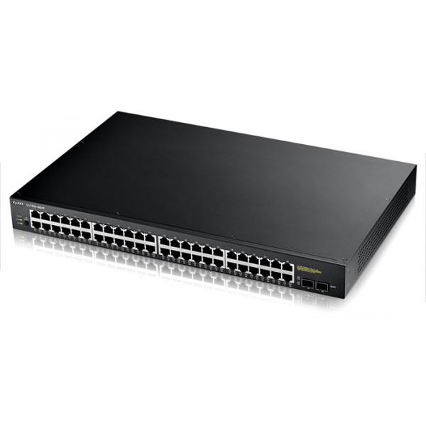 [ZyXEL] 자이젤 GS1900-48HP [스마트스위칭허브/48포트/1000Mbps+1G 2Port SFP/PoE+]