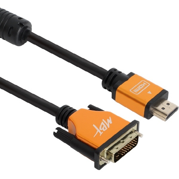 [MBF] DVI-D 듀얼 to HDMI 1.4 변환케이블, 골드메탈,  MBF-DMHMG010 [1m]