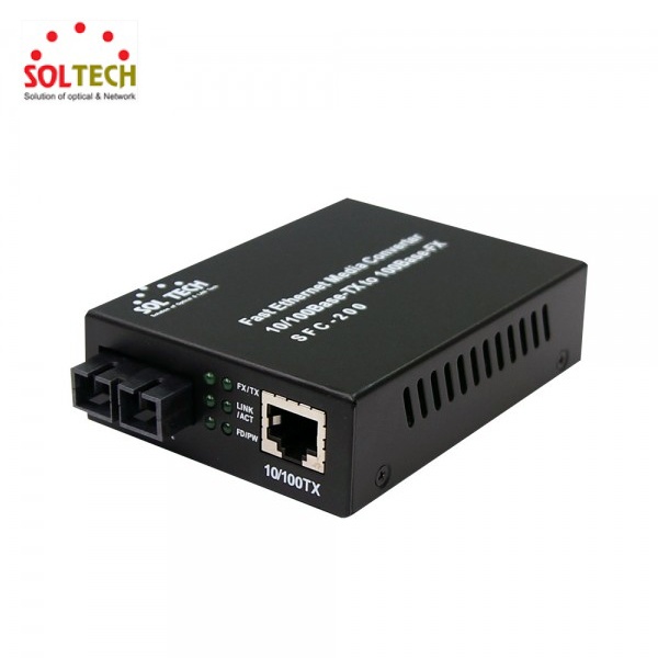 [SOLTECH] 솔텍 SFC200-SCS 광컨버터 [100Mbps/SC/싱글]