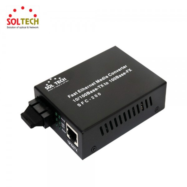 [SOLTECH] 솔텍 SFC200-SCSW/B WDM 광컨버터 [100Mbps/SC/싱글]  [B타입]