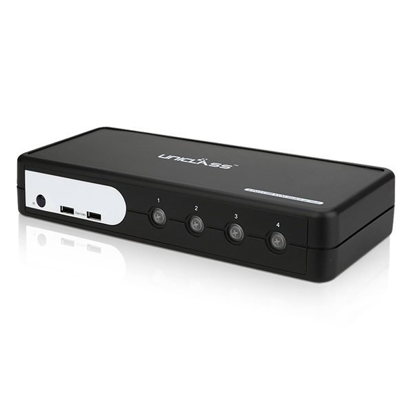 [Uniclass] 유니클래스 AI-EP04A [HDMI KVM 스위치/4:1/USB/케이블 포함]