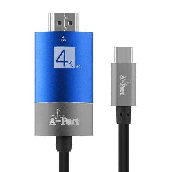 [APORT] 에이포트 TYPE-C TO HDMI 미러링 케이블 Active  C그레이 [넷플릭스 차단]