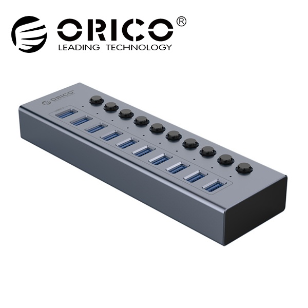 [ORICO] 오리코 BT2U3-10AB (USB3.0허브/10포트/유전원)  [그레이][아답터 포함]