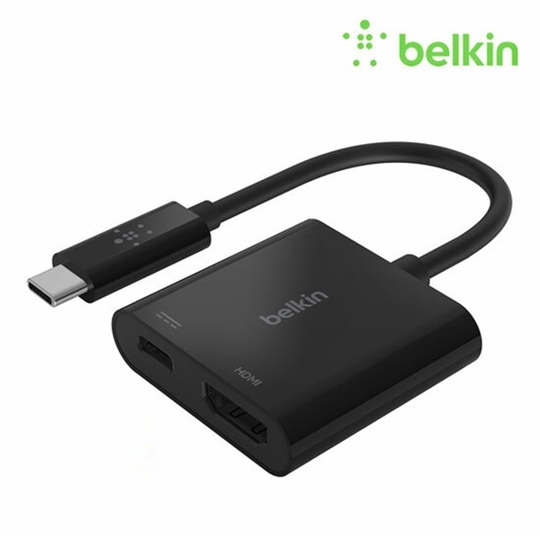 [Belkin] Type-C to HDMI 미러링 케이블,  AVC002btBK [블랙/0.19m]