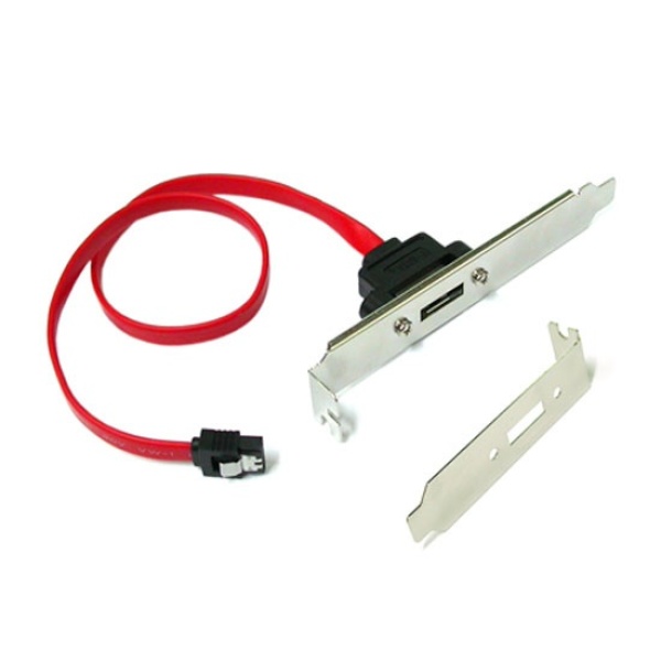 [강원전자] NETmate SATA-eSATA 확장 브라켓 40cm/1port (LP 포함) [NM-SATA B1]