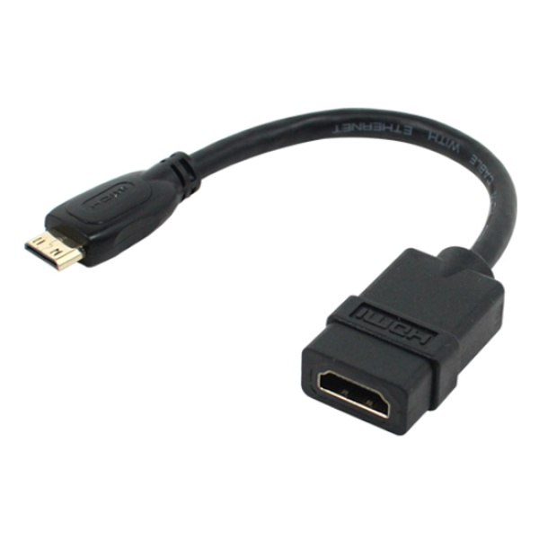 [MBF] HDMI to Mini HDMI F/M 변환케이블,  MBF-HFMINIM-15CM [블랙/0.15m]