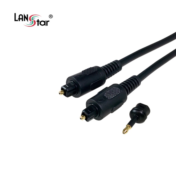 [LANStar] 광 오디오 각각 케이블, 4Φ,  LS-FOTT-1.5M [1.5m] *각원젠더 포함*