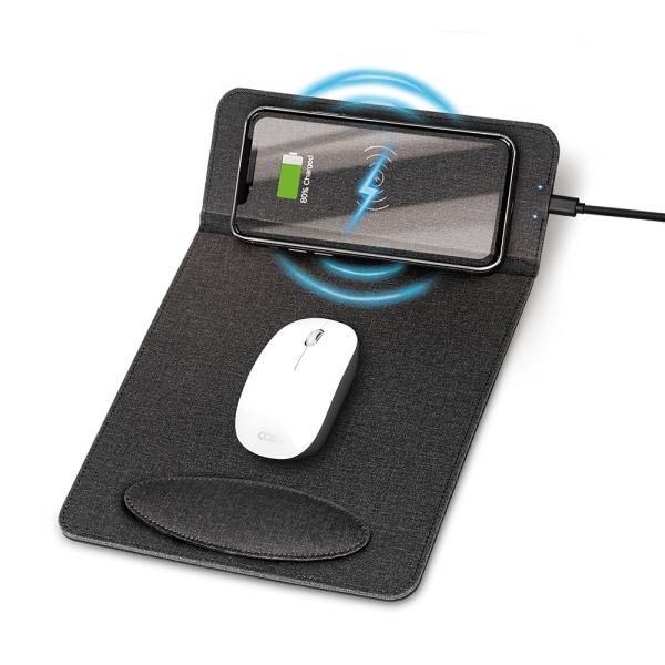 [코시] 마우스패드, MP2163WL 휴대폰 무선충전패드  [블랙/USB]