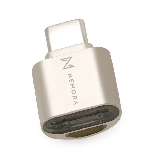 [NEMORA] C타입 USB2.0 마이크로SD 카드리더기  라이트골드 [SS-CRDC3LGL]