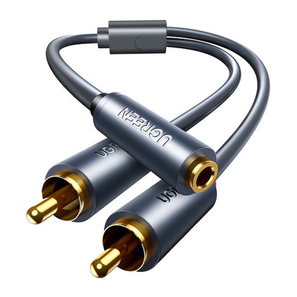 [Ugreen] 3.5 스테레오 to 2RCA F/M 변환 케이블 0.25m, U-10561