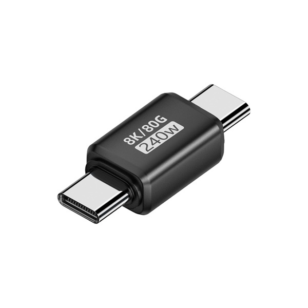 [Ytek] USB4 2.0 240W 80Gbps 8K Type C M/M 젠더  검정[YT-CG4N-01]