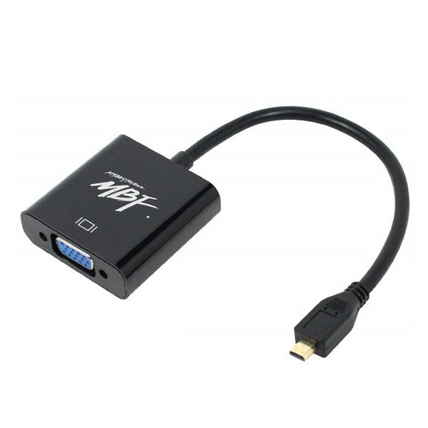 [MBF] 엠비에프 Micro HDMI to VGA 컨버터, 오디오 미지원 [MBF-HTVMICROA]  [블랙]