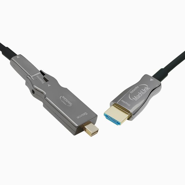 [MachLink] MiniDP 1.4 to HDMI 2.1 광케이블, 배관용 한쪽 분리형 멀티소켓,  ML-MD7H10 [10m]