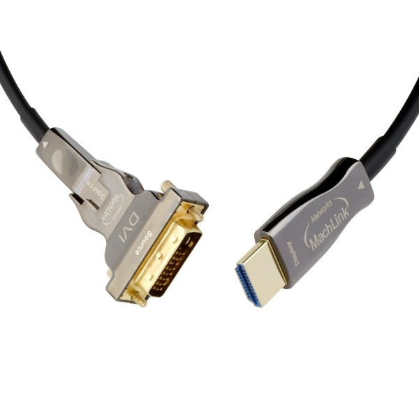 [MachLink] DVI-D 듀얼 to HDMI 2.0 광케이블, 배관용 한쪽 분리형 멀티소켓,  ML-DV6H10 [10m]