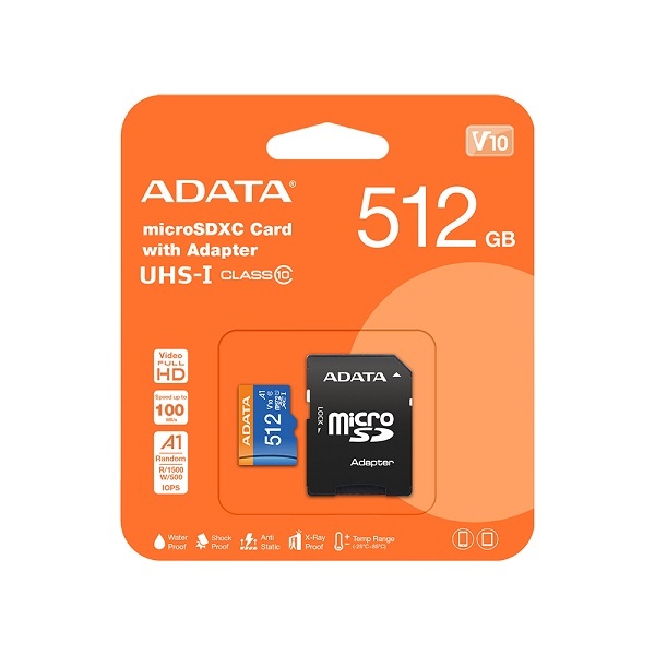 [ADATA] ADATA Premier microSDXC/SDHC UHS-I CLASS10 512GB(100MB/s)