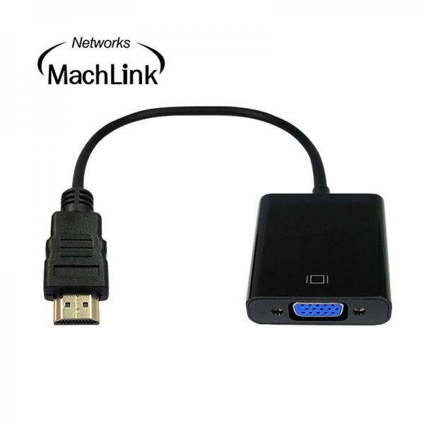 [MachLink] 마하링크 HDMI to VGA 컨버터, 오디오 미지원  [블랙/0.15M] [ML-HVC-B]
