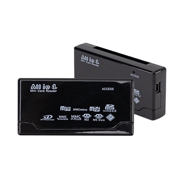 [SMJ] SMJ 올인원 USB 멀티리더기 블랙 TF MS SD CF MicroSD XD M2