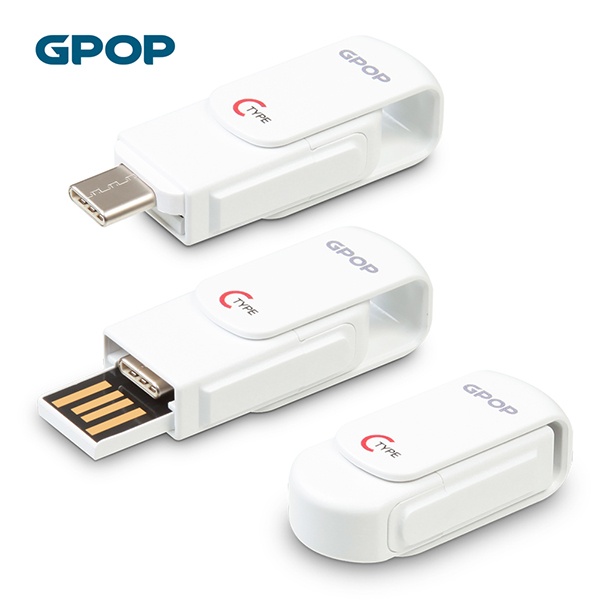 [컴우드] USB, GPOP OTG  스윙슬라이드 C-TYPE  [8GB/화이트]