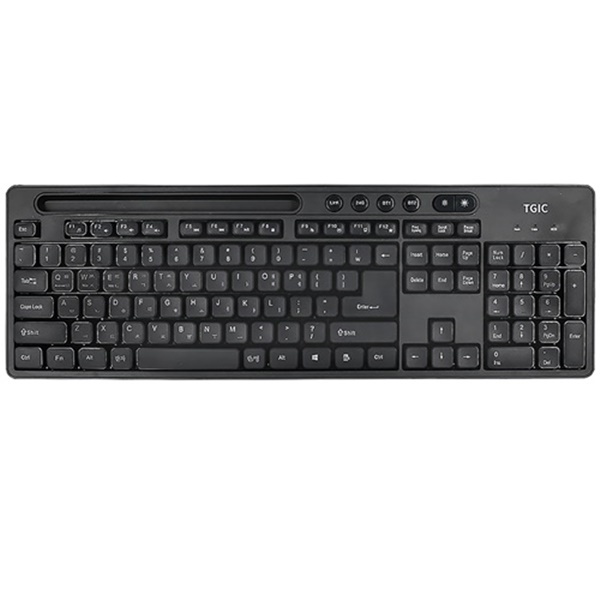 [TGIC COMPUTER] 무선.블루투스 키보드, TGC-BK1000  [블랙/키스킨포함]