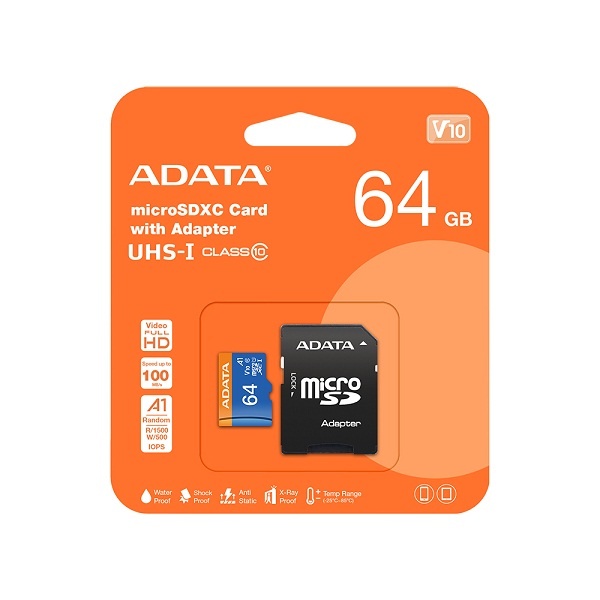 [ADATA] ADATA Premier microSDXC/SDHC UHS-I CLASS10 64GB(100MB/s)