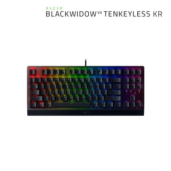 [RAZER] [레이저코리아] 유선 기계식 키보드, 레이저 Blackwidow V3 TKL [블랙위도우 V3 TKL] [한영]  블랙 / 그린스위치]