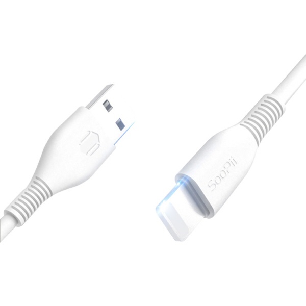 [soopii] USB-A 2.0 to 라이트닝 8핀 고속 충전케이블,  S12A [0.21m]