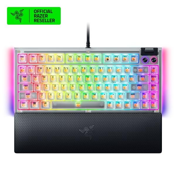 [RAZER] [레이저코리아]  유선 기계식 키보드 BlackWidow V4 75% Phantom White 팬텀화이트 에디션 [웨이코스정품]]