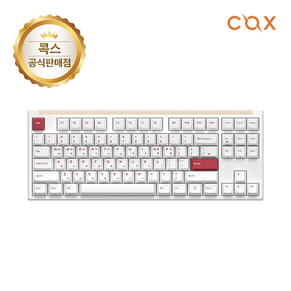 [COX] [한정수량 단독특가] 유무선 무접점 미니키보드, CNK87BT PRO PBT, 8000Hz 래피드트리거 [화이트/USB]