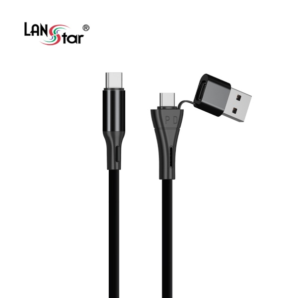 [LANStar] 모바일 2in1 충전 케이블  1M [블랙/LS-U21C]