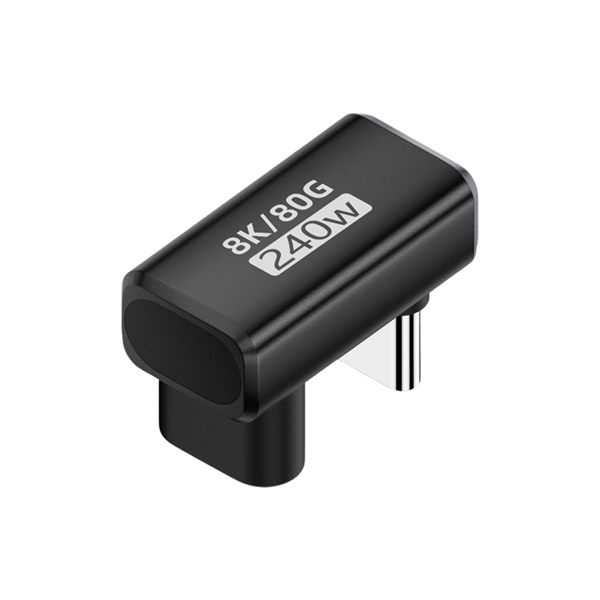 [Ytek] USB4 2.0 240W 80Gbps 8K Type C M/F U형 젠더  검정[YT-CG4U-03]