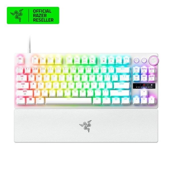 [RAZER] [레이저코리아] 유선 기계식 키보드, Huntsman V3 Pro TKL 8K White US [헌츠맨 V3 프로 8K TKL 화이트]