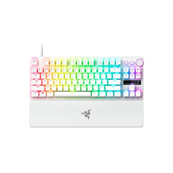 [RAZER] [레이저코리아] 유선 기계식 키보드, Huntsman V3 Pro TKL White US (헌츠맨 V3 프로 텐키리스 화이트 US) [웨이코스정품]