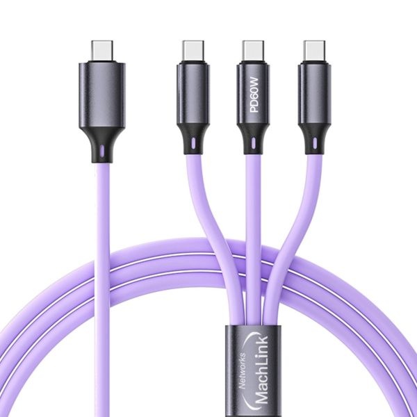 [MachLink] Type-C to C 3in1 60W 멀티 고속 충전케이블, ML-C3161 [1.2m]