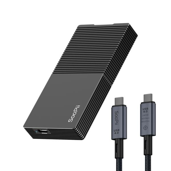 [soopii] SSD 외장케이스, 수피 인클로저 E2 [M.2 NVMe/Thunderbolt 4] [SSD미포함]