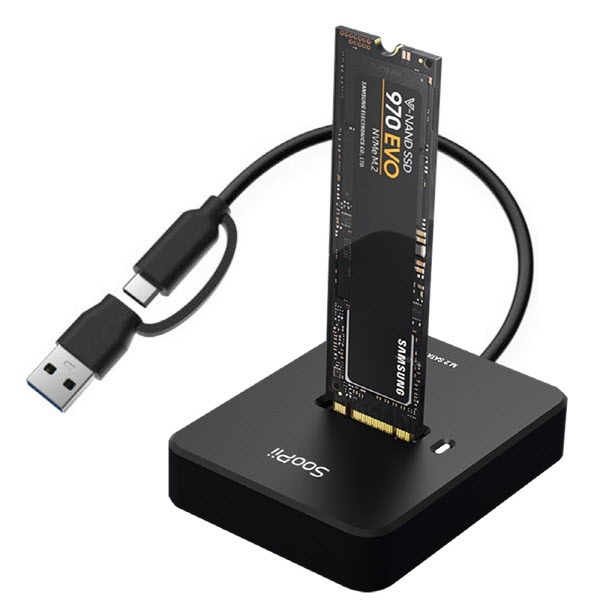 [soopii] SSD 도킹스테이션, SD02A 인클로저 (NVMe 10Gbps M.2 SSD Gen2)