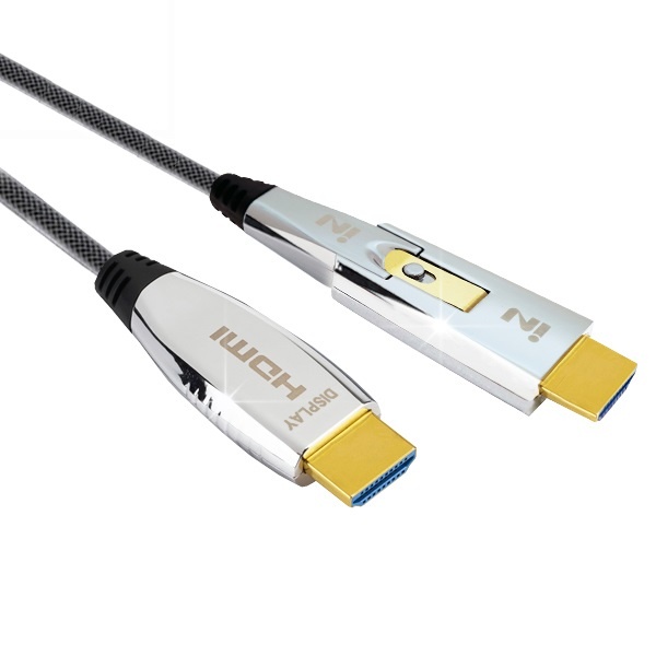 [인네트워크] HDMI to HDMI 2.0 광케이블, 배관용 한쪽 분리형 멀티소켓,  IN-HHAOC2010 / INC221 [10m]