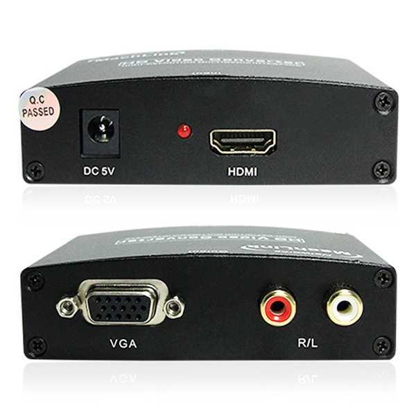 [MachLink] 마하링크 HDMI to VGA 컨버터, 오디오 지원 [ML-HVC-P]  [블랙]