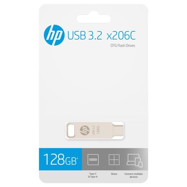 [HP] HP x206C OTG USB 3.2 Flash Drives 휴대용 저장장치 USB 메모리 드라이브 128GB