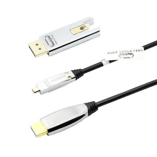 [MachLink] DisplayPort 1.2 to HDMI 1.4 광케이블, 배관용 한쪽 분리형 멀티소켓,  ML-A8DP150 [150m]