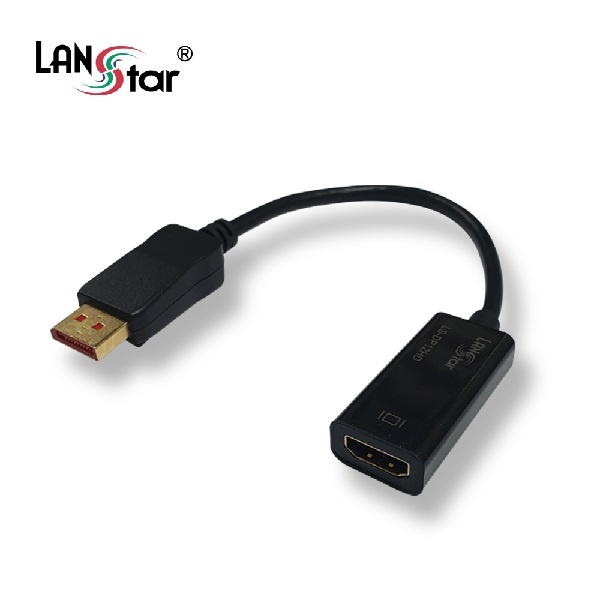 [LANStar] 랜스타 DisplayPort to HDMI 컨버터, 오디오 지원 [LS-DP12HD]  [블랙]