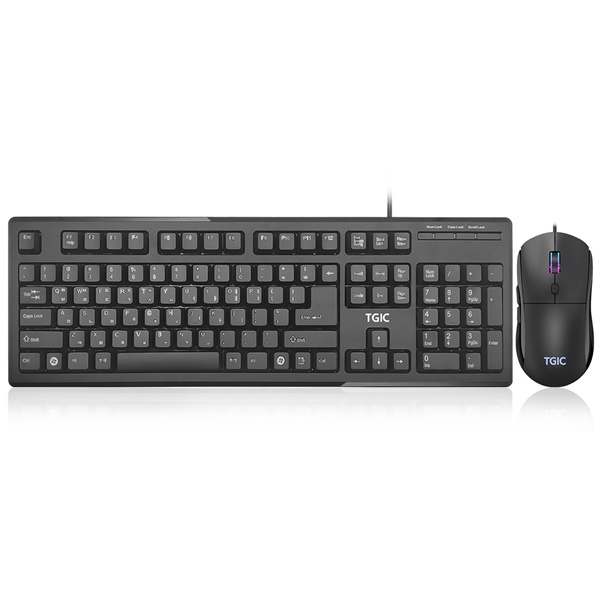 [TGIC COMPUTER] 유선 데스크탑 세트, MK9000S (키스킨포함) 블랙